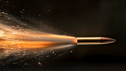 Fototapeta premium illustration of a high-speed bullet 
