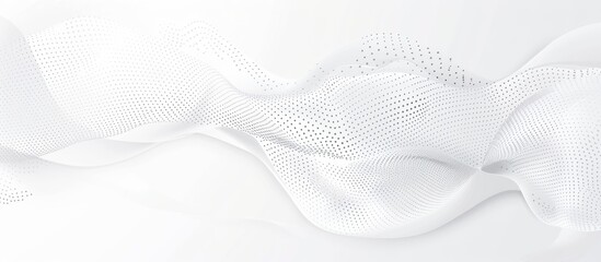 Abstract white background with a gradient and wave dots