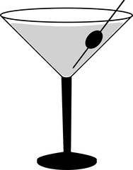 Cocktail icon. Drink design. vector graphic