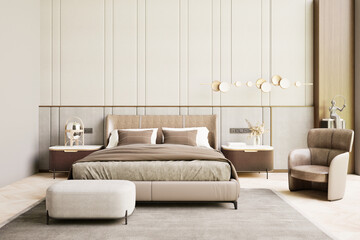 Minimalist style bedroom interior