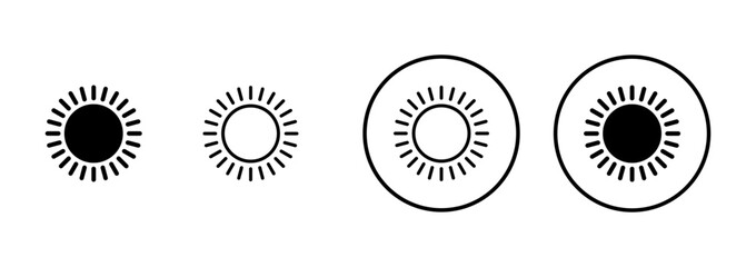 Sun icon vector isolated on white background. Sun vector icon