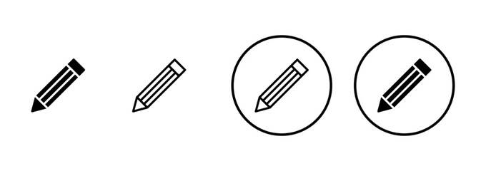 Pencil icon vector isolated on white background. Pencil vector icon