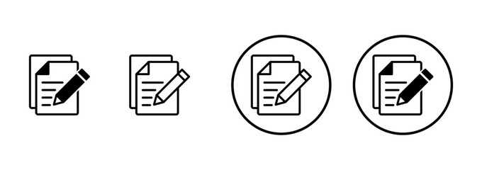 Note icon vector isolated on white background. Taking note icon vector. Edit line icon. Document write. Content writing