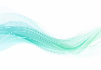 Fototapeta premium Business Background with Green Wavy Lines on White, Simple and Elegant Vector Design. Ideal for Minimalistic and Professional Settings.