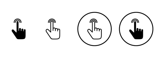 Hand click icon vector isolated on white background. pointer icon vector. hand cursor icon vector