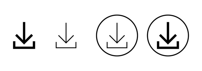 Download icon vector isolated on white background. Downloading vector icon