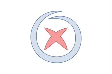 Wrong Yes Flat Sticker Design