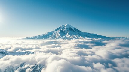 Drone view of white colour mountain UHD wallpaper