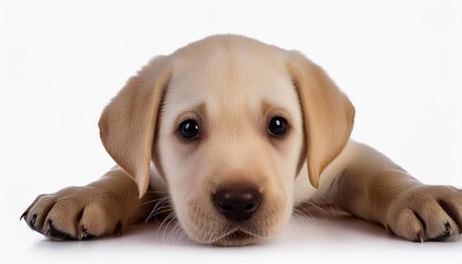 labrador puppy isolated on white background