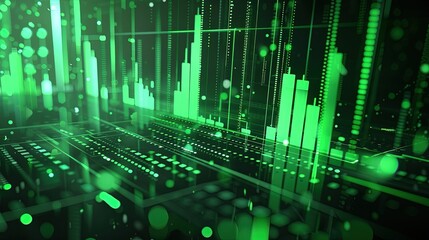 Obraz premium Green chart hd ultra background UHD wallpaper