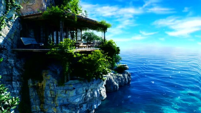 Cliff's Edge Haven: Unwinding and Relaxing in the Villa