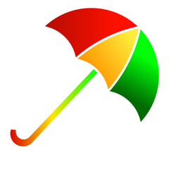 rainbow color umbrella icon vector design graphic
