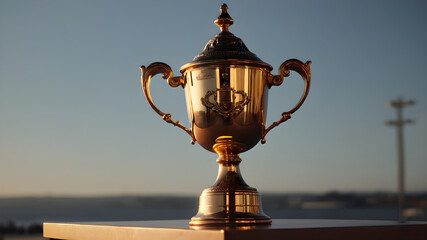 the prize cup at the sunny dawn