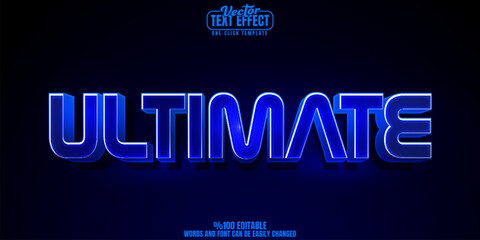 Obraz premium Robot editable text effect, customizable techno and ai 3D font style