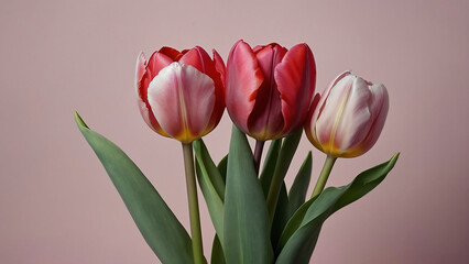 Fototapeta premium bouquet of pink tulips, botanical, flowers, plants, floral, feminine, flowers, spring, gardening, 