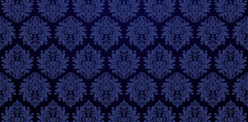 vintage floral wallpaper seamless knitted pattern dark blue colors backgrounds for decorative backdrops can be used wallpaper, pattern fills, web pages, surface textures, book cover, fabrics, textiles