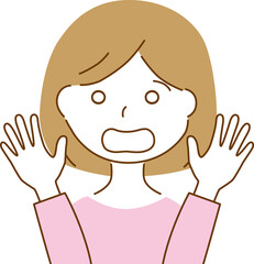 驚いている女性

