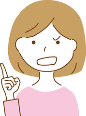 怒って注意をする女性
