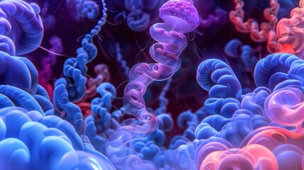 Obraz premium Colorful, swirling smoke in water creates an abstract, artistic image