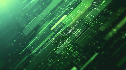 Fototapeta premium Abstract Green Digital Interface