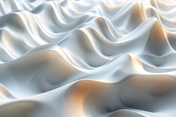 Obraz premium Abstract White and Grey Wavy Background