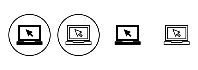 Laptop icon set. computer icon vector