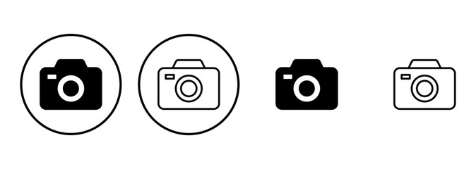 Camera icon set. photo camera icon. camera photography icon.