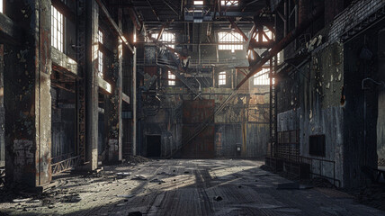 Edgy Industrial Art Showcase Background