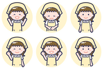 女性ハウスキーパーのポーズセット_02