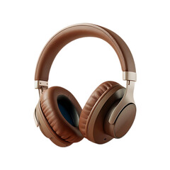 Modern headphone isolated on a transparent background by AI generative.