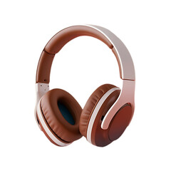 Modern headphone isolated on a transparent background by AI generative.