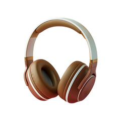 Modern headphone isolated on a transparent background by AI generative.
