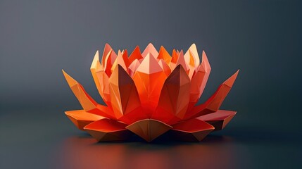 Minimalist Geometric Lotus Flower Highlighting Party's Visual Identity