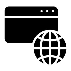 internet connection website glyph icon