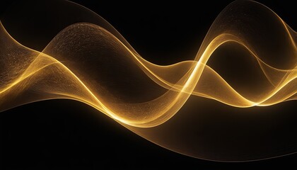 Abstract shiny color gold wave design element