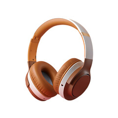 Modern headphone isolated on a transparent background by AI generative.