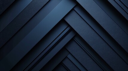 Abstract geometric pattern with dark blue overlapping stripes creating a chevron pattern.