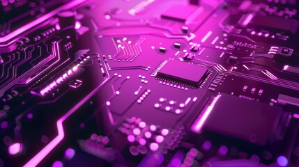 Fototapeta premium Abstract Circuitry: A Technological Landscape