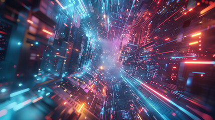 Obraz premium futuristic technology background, Wallpaper 