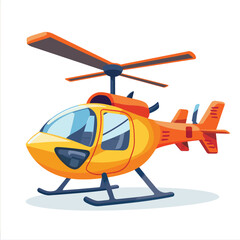 helicopter illustration isolated on white background