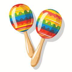 Maracas illustration isolated on white background