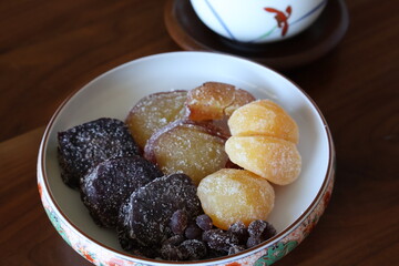 Japanese sweets, sweetened adzuki beans
