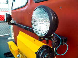 Industry Truck Front End Headlights Red And Yellow