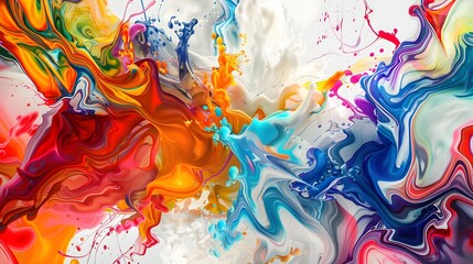 Vibrant abstract artwork with colorful pop art elements Generative AI
