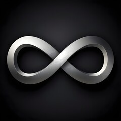 3d silver infinity symbol
