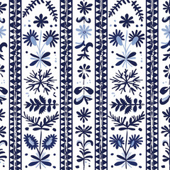 Repeating geometric ornament pattern for fabric or wallpaper design