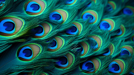 Obraz premium Exquisite Peacock Feather Texture As A Stunning Background
