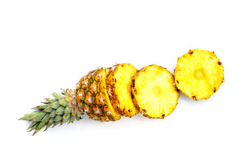 Ripe pineapple slices, Fresh fruit