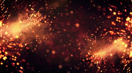 New Year Fireworks with Copy Space Festive Abstract Background