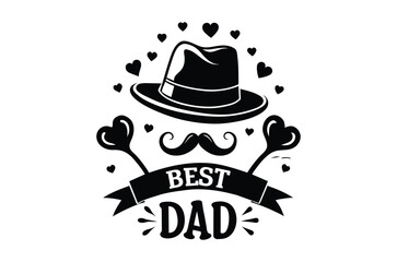 Father's Day svg, super dad T Shirt, Retro hand drawn lettering with Father's day quotes, Happy Fathers Day Typography Vector Bundle, Cut File Cricut, Silhouette, Illustration, svg, png